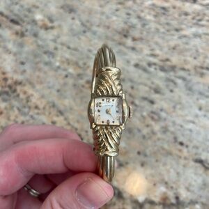 Benrus ladies cuff watch. 10k gold filled. Needs a new battery